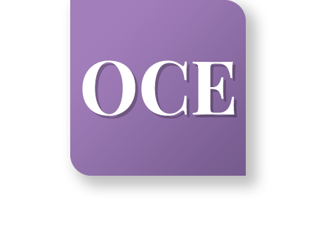 Icon with letters "OCE" on it