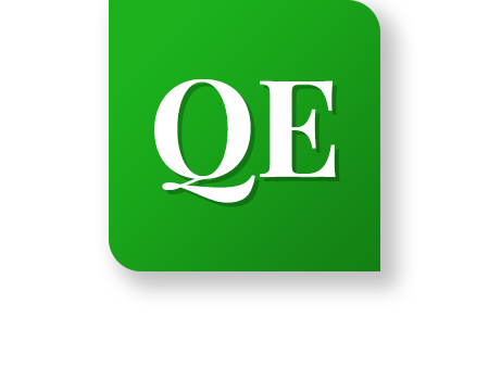 Icon with letters "QE" on it
